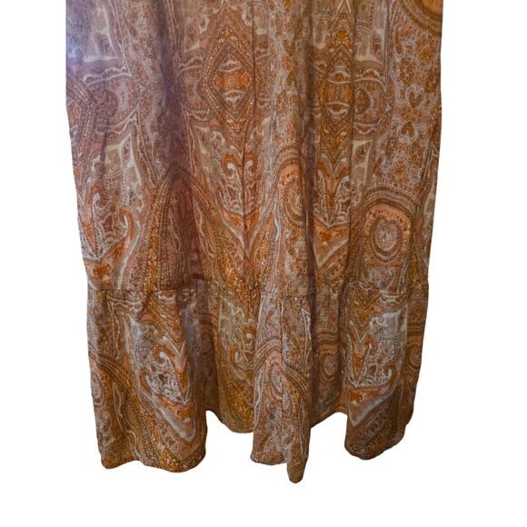 Good Hart By Matilda Jane Midi Dress L Womens Pink Brown Cottage Core Sleeveless - Picture 3 of 6